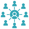Icon of a network of people